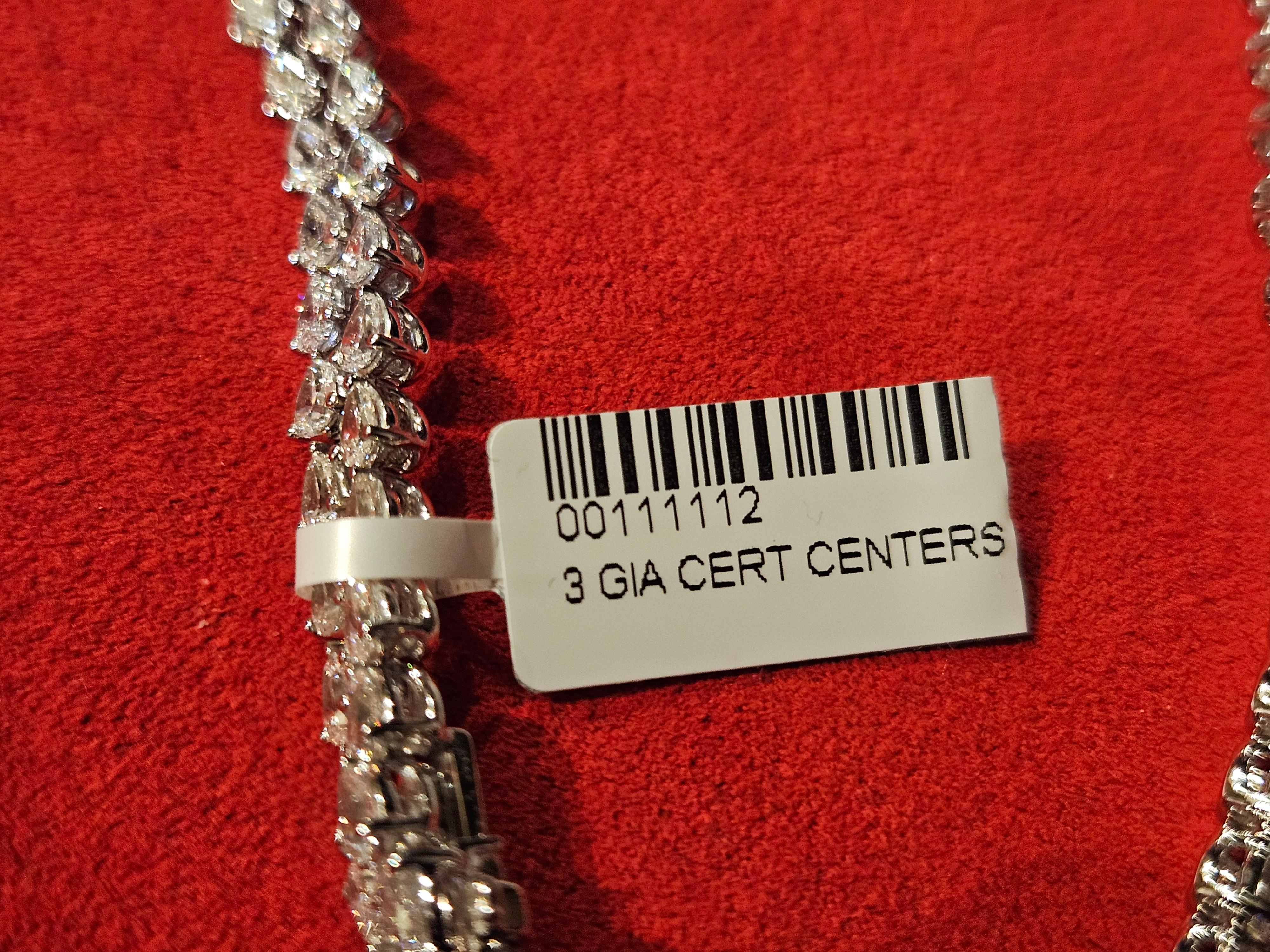 Rebecca NEU $250K prächtige 30CT GIA Diamant-Halskette &  2 Pr Diamant-Ohrringe Damen im Angebot