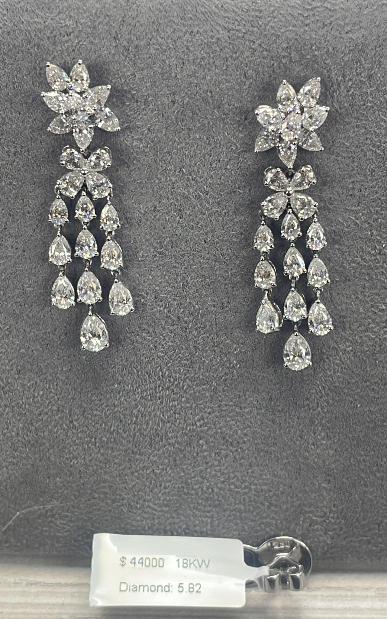 Rebecca NEU $250K prächtige 30CT GIA Diamant-Halskette &  2 Pr Diamant-Ohrringe im Angebot 1