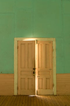"Anticipation", Contemporary, Church Interior, Doors, Green, Color Photograph