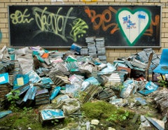 "Book Beauty 5", zeitgenössisch, Schule, grün, blau, Druck, Farbfotografie