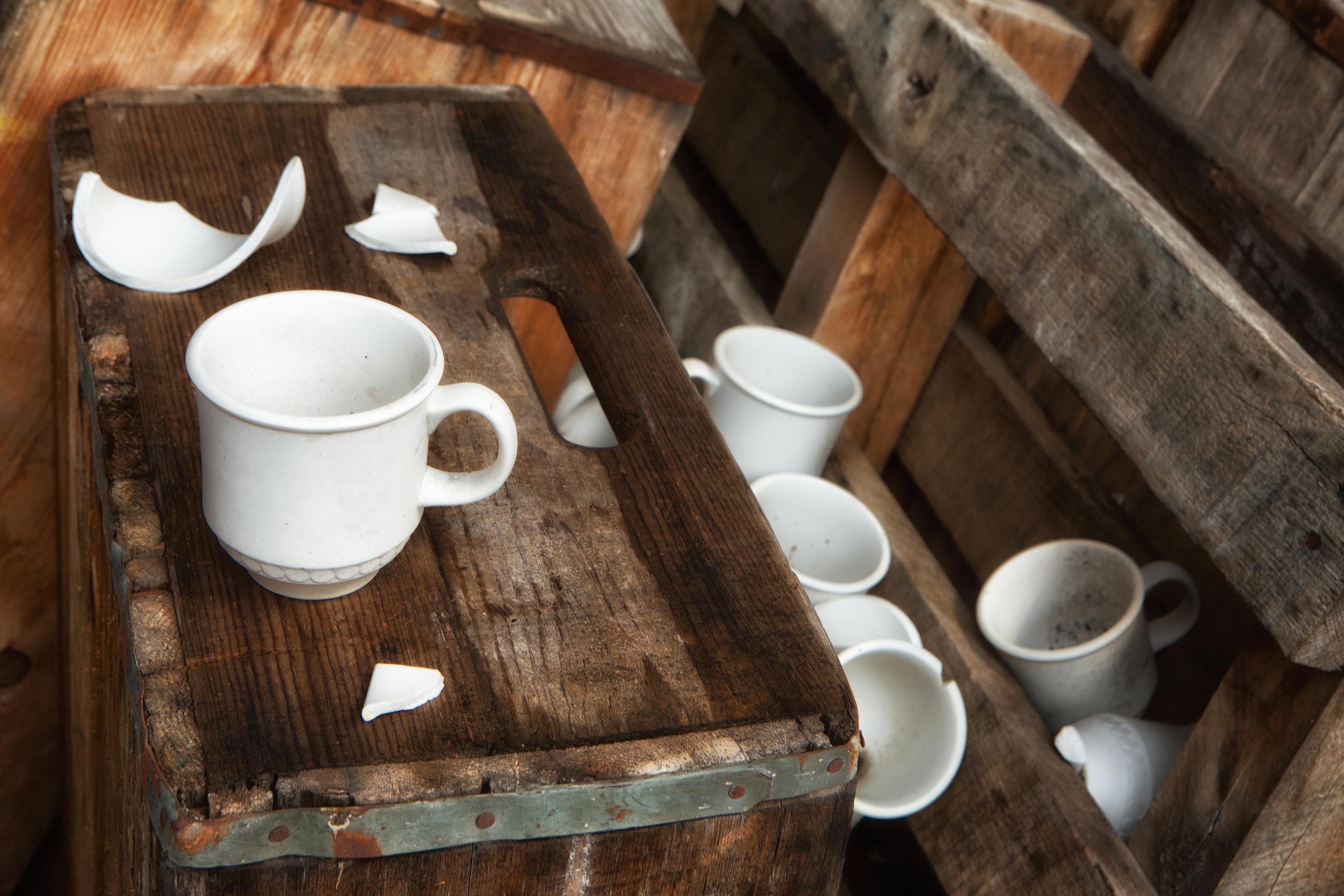 "Break", Contemporary, Abandoned China Factory, Industrial, Color Photograph