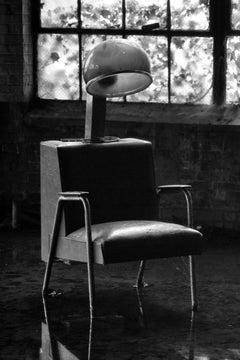 "Contradiction",  Contemporary, Hair Salon Dryer, Black and White Photograph