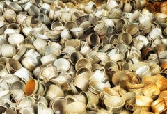 "Crowded", Contemporary, Abandoned China Factory, Metal Print, Color Photograph