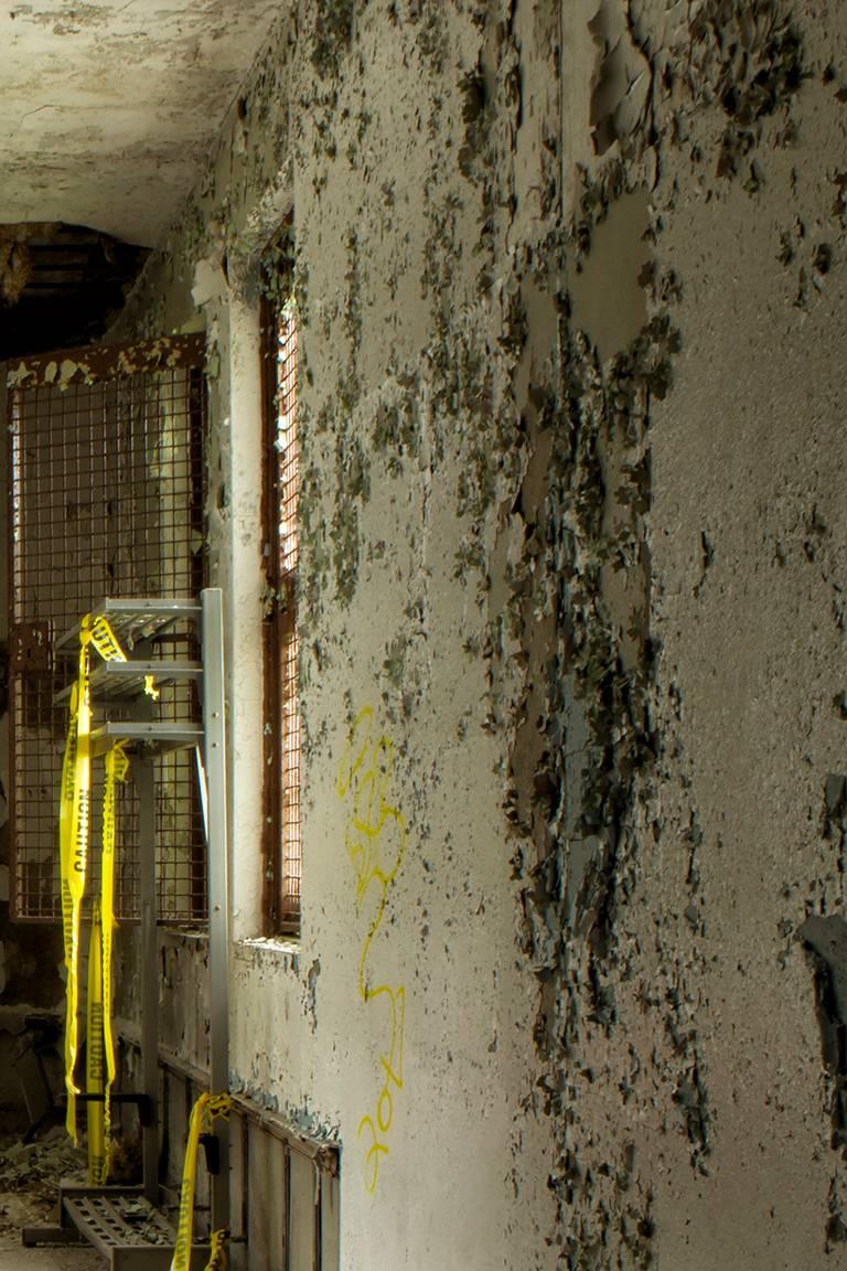 abandoned asylum hallway