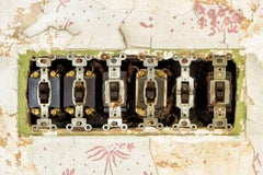 "Fading", Contemporary, Wallpaper, Electrical Switches, Pink, Color Photograph