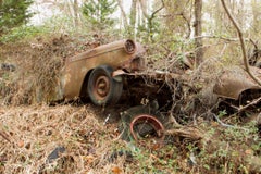 "In the Thick of It", Contemporary Landscape, Antique Cars, Color Photograph