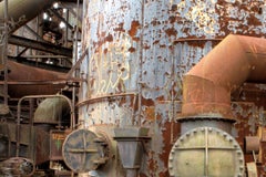 "Industrial Interior", Contemporary, Steel Factory, Machinery, Color Photograph