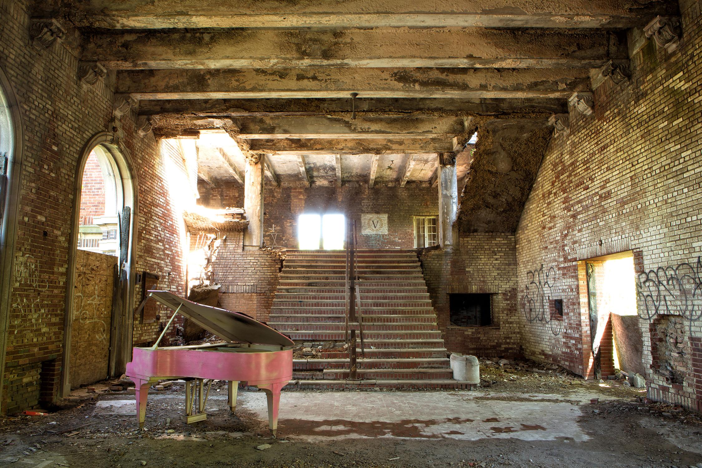 Rebecca Skinner Color Photograph - "Pink Piano" Set, Custom Listing