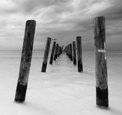 "Remnants II", Contemporary Landscape, Seascape, Ocean, Black and White Photo