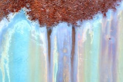 "Run", Abstract, Texture, Rusted, Blue, Purple, Metal Print, Color Photograph