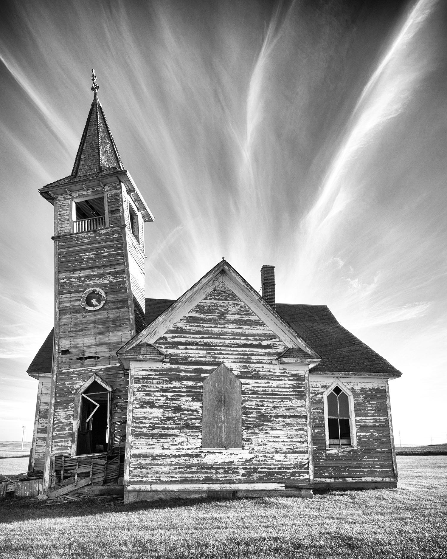 "Saint Olaf Church II", paysage contemporain, photographie en noir et blanc