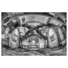 "Shine On", Contemporary, Abandoned Church, Black, White, Photograph, 2016