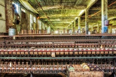 "Silk Mill", color photograph, abandoned, machinery, factory, industrial