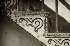 "Dettaglio scala", contemporaneo, nero, bianco, acciaio, ferro, fotografia