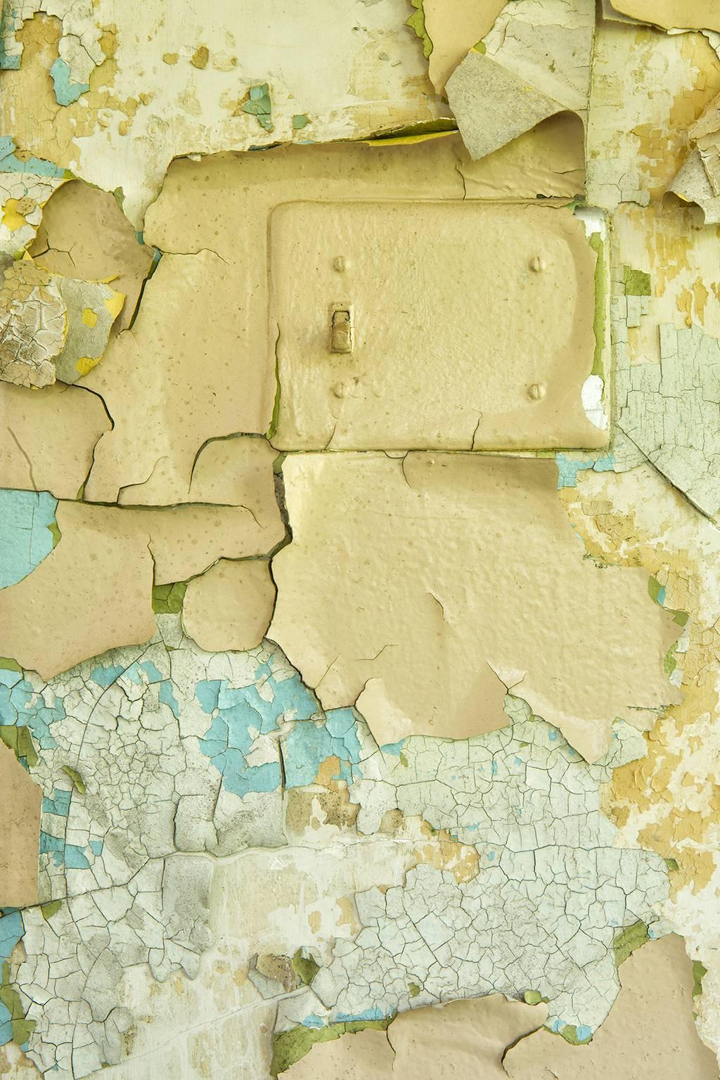Rebecca Skinner Color Photograph - "Transform", contemporary, texture, switch, metal print, beige, photograph
