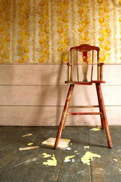 "Espera", Contemporáneo, Granja, Trona, Amarillo, Vintage, Fotografía en color