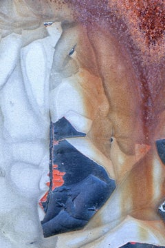 "Worn", Rebecca Skinner, abstract, metal print, rusted, texture, color photo