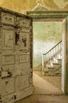 "Beauty in Decay", Contemporary, Interior, Staircase, Door, Color Photograph