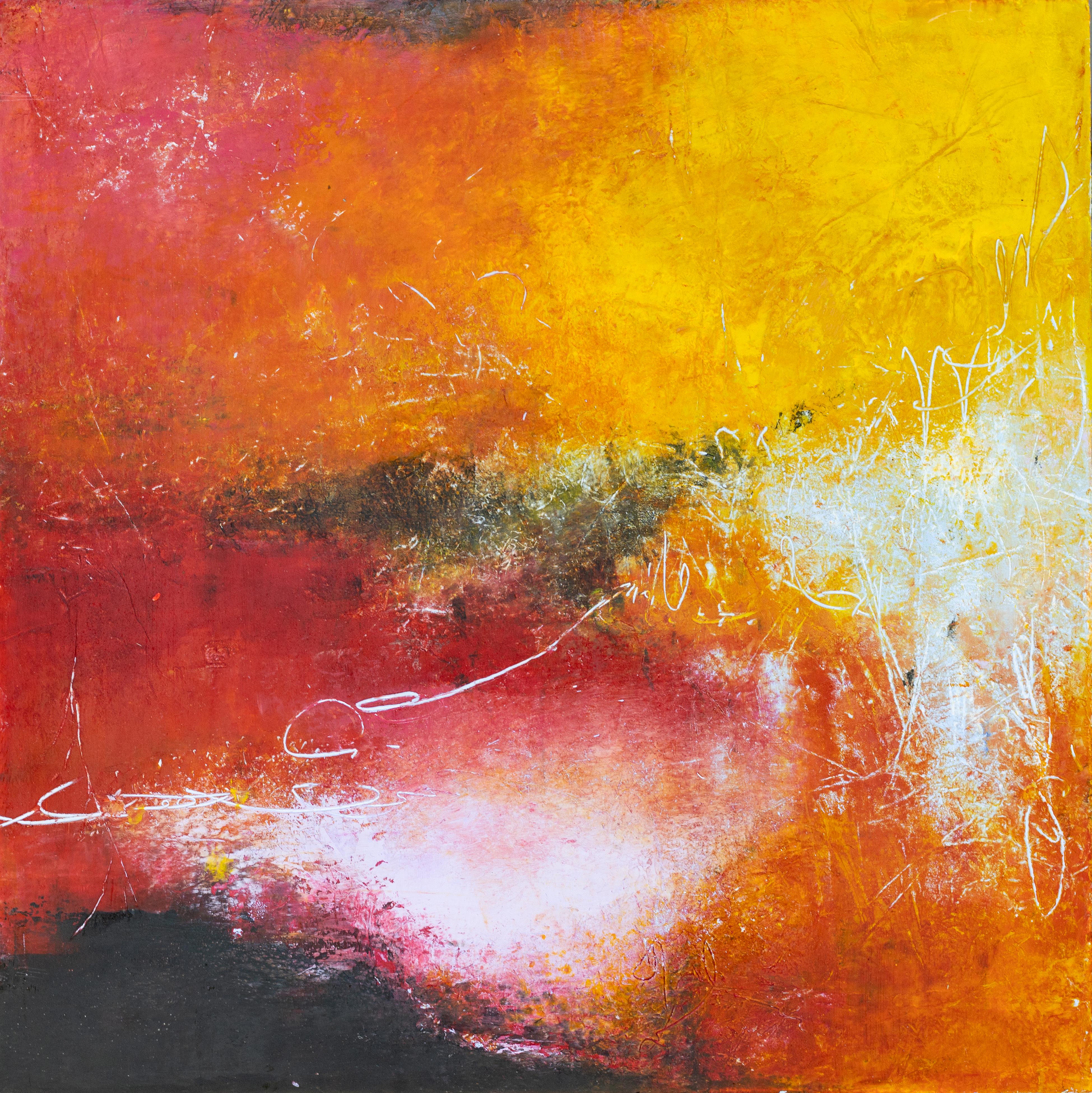Rebecca Sobin Abstract Painting - Heat Lightning