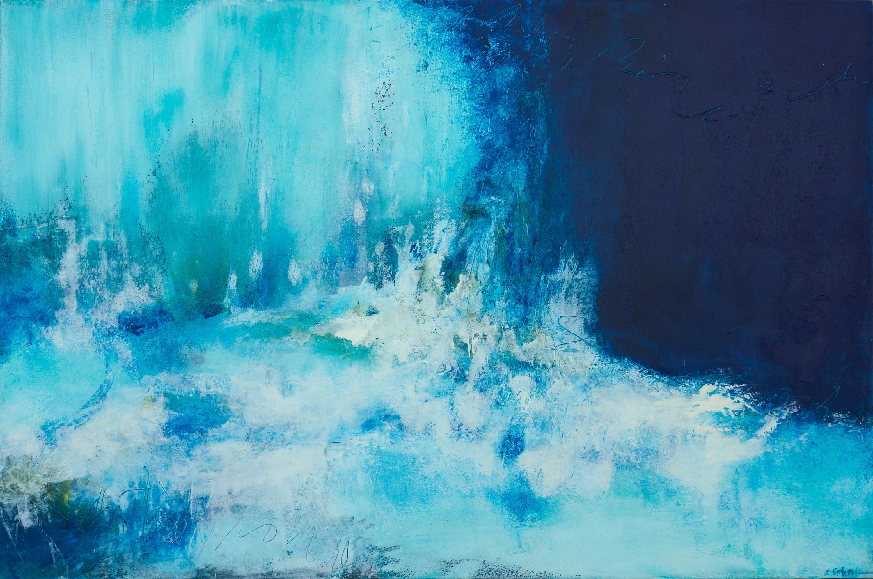 Rebecca Sobin Abstract Painting - Mystic Waters