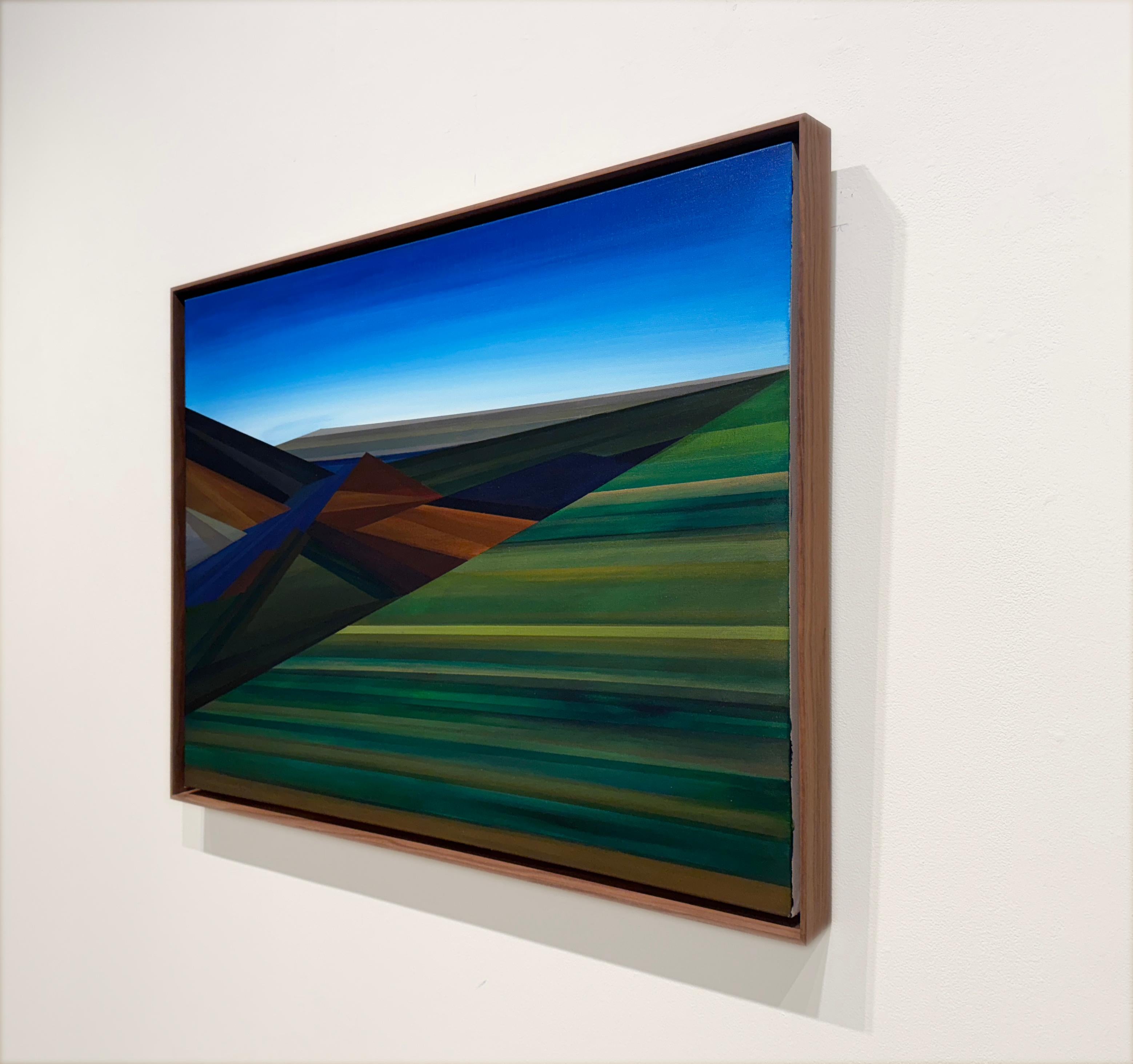 DOG MOUNTAIN - Geometrisch / Landschaft /Bunt (Zeitgenössisch), Painting, von Rebecca Stenn
