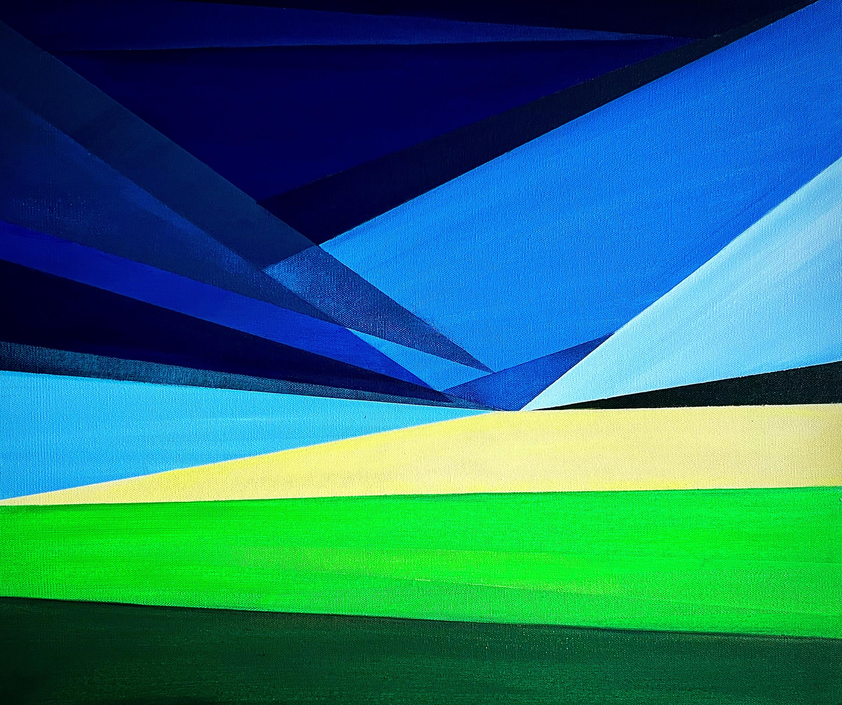 Rebecca Stenn Abstract Painting - Drive Home from Montauk