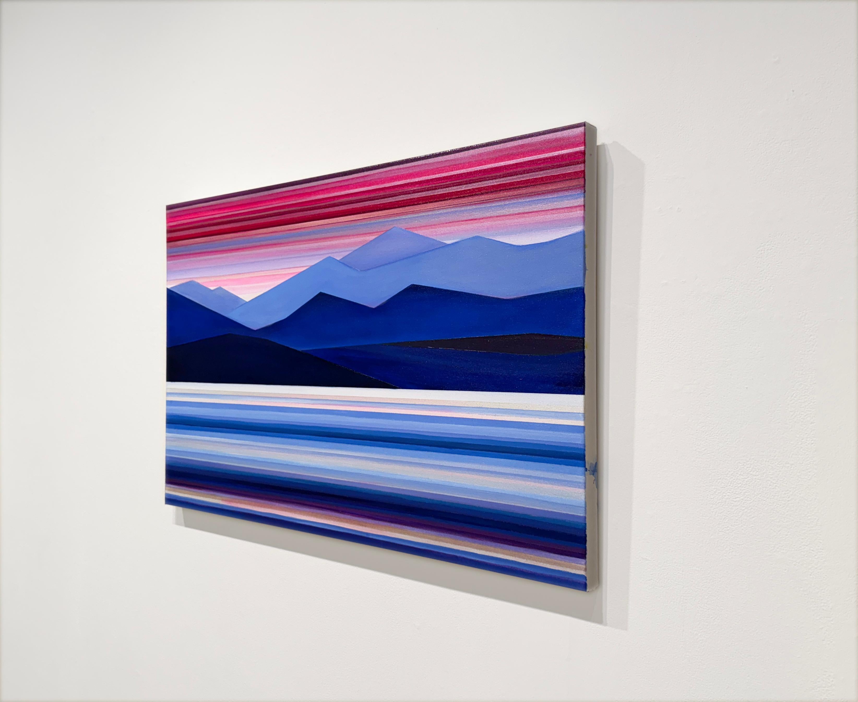 PUGET SOUND - Abstrakte Landschaft, bunt (Zeitgenössisch), Painting, von Rebecca Stenn