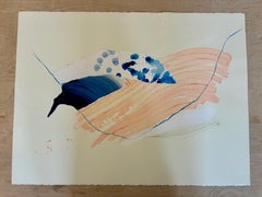 Al aire libre: Pintura acrílica abstracta sobre papel, 2010s, Nuevo, 30x22