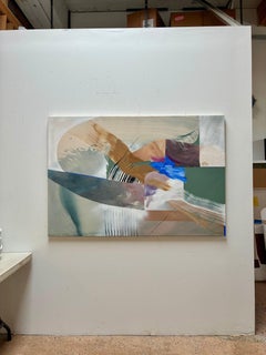 Parcialmente Congelado: Pintura abstracta en técnica mixta sobre lienzo, 2010s, Nuevo, 42x64