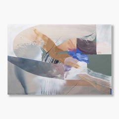 Parcialmente Congelado: Pintura abstracta en técnica mixta sobre lienzo, 2010s, Nuevo, 42x64