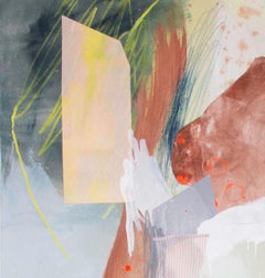 Reminder to Breathe, Abstract Mixed Media Painting Canvas Contemporary Pattern