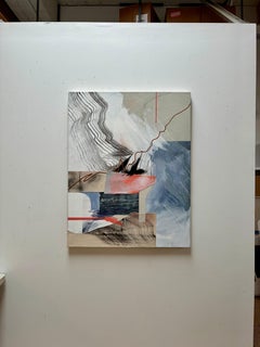 Apilado contra: Técnica mixta abstracta sobre lienzo, 2010s, Nuevo, 48x36