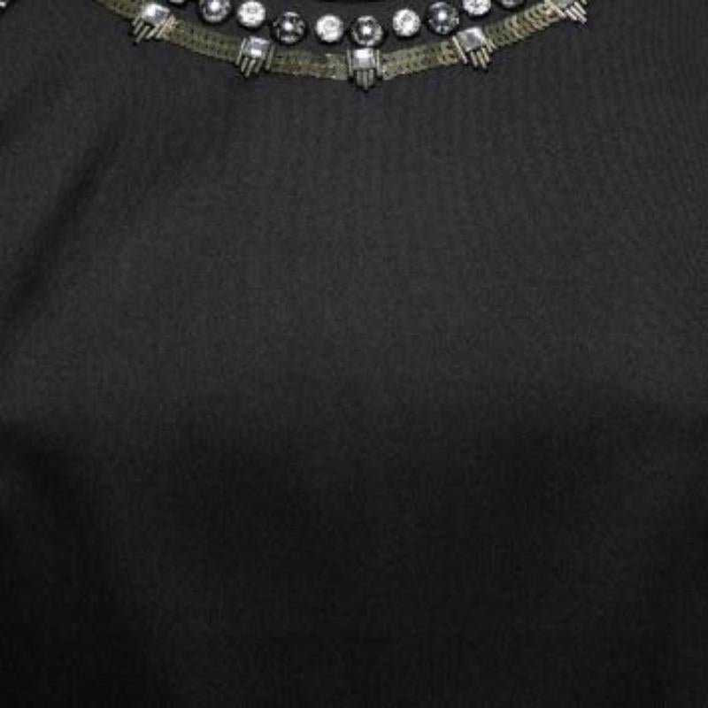 Rebecca Taylor Vestido negro de neopreno y malla con escote adornado S en venta 5