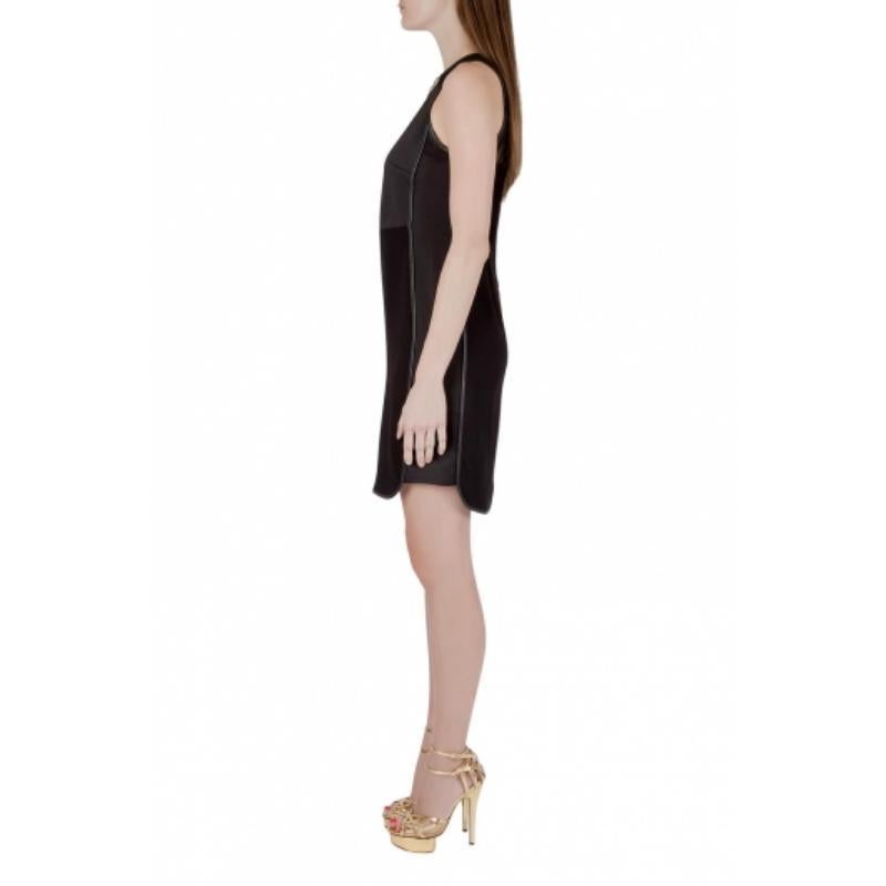 Rebecca Taylor Vestido negro de neopreno y malla con escote adornado S en venta 1