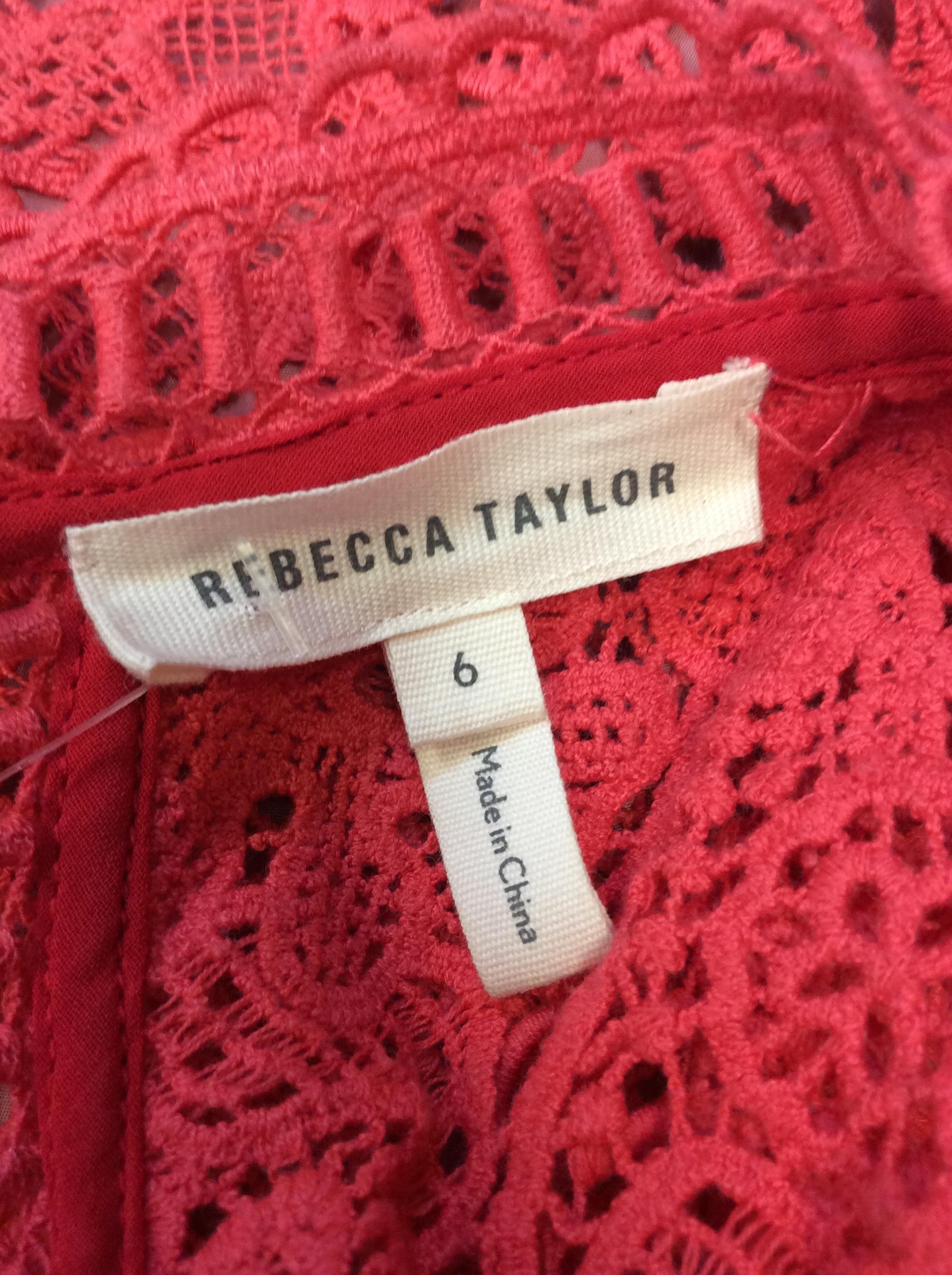 Rebecca Taylor Coral Lace Dress For Sale 2