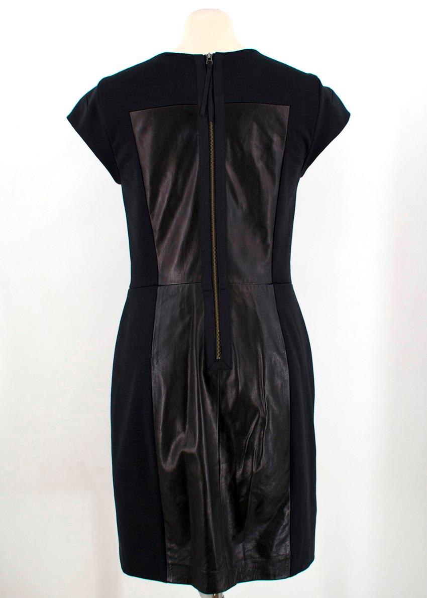 Vestido corpiño de cuero Rebecca Taylor - Talla US 4 Negro en venta