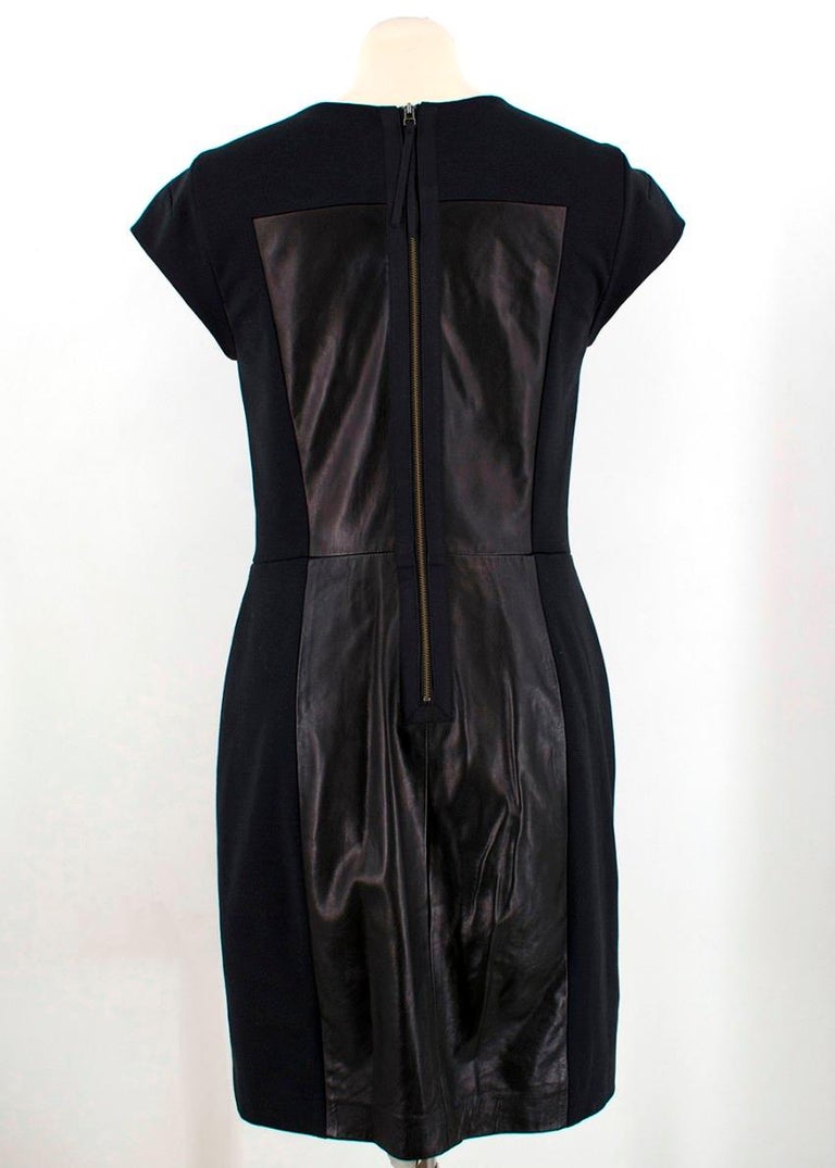 caramel leather dress Addison Camel Leather Cinched Mini Dress