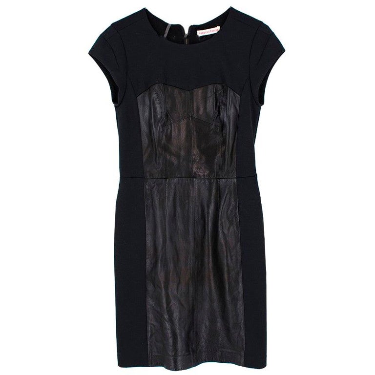 Rebecca Taylor Leather Bustier Dress - Size US 4 For Sale at 1stDibs | rebecca  taylor leather dress