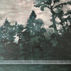 Wood for Trees, Rebecca Tucker, Original-Landschaftsgemälde, zeitgenössische Kunst