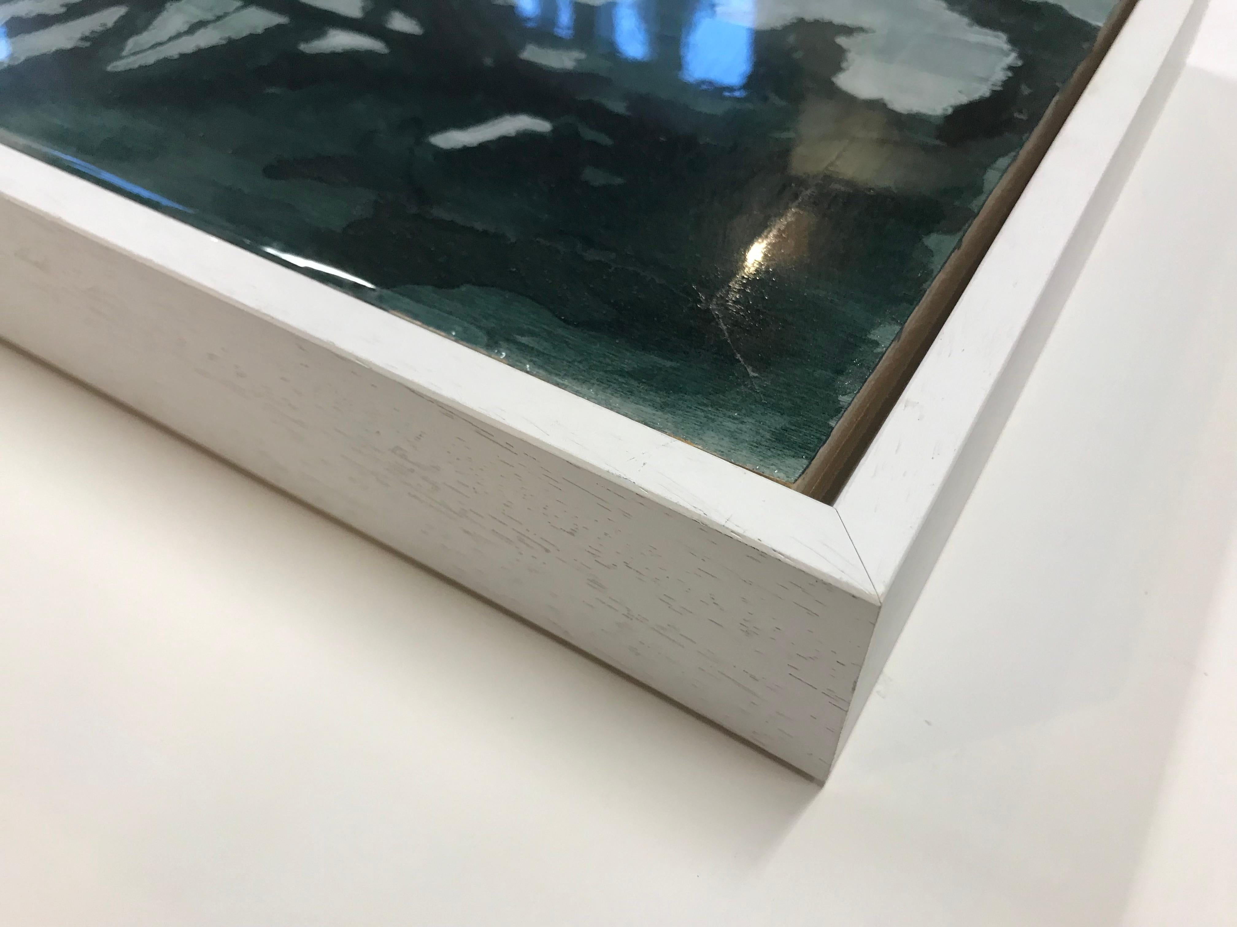 Silver View [2021] by Rebecca Tucker
Original painting
Acrylic on cradled wooden panel
Sold frames, in white box tray frame, as shown in images
Please note that insitu images are purely an indication of how a piece may look

ARTIST