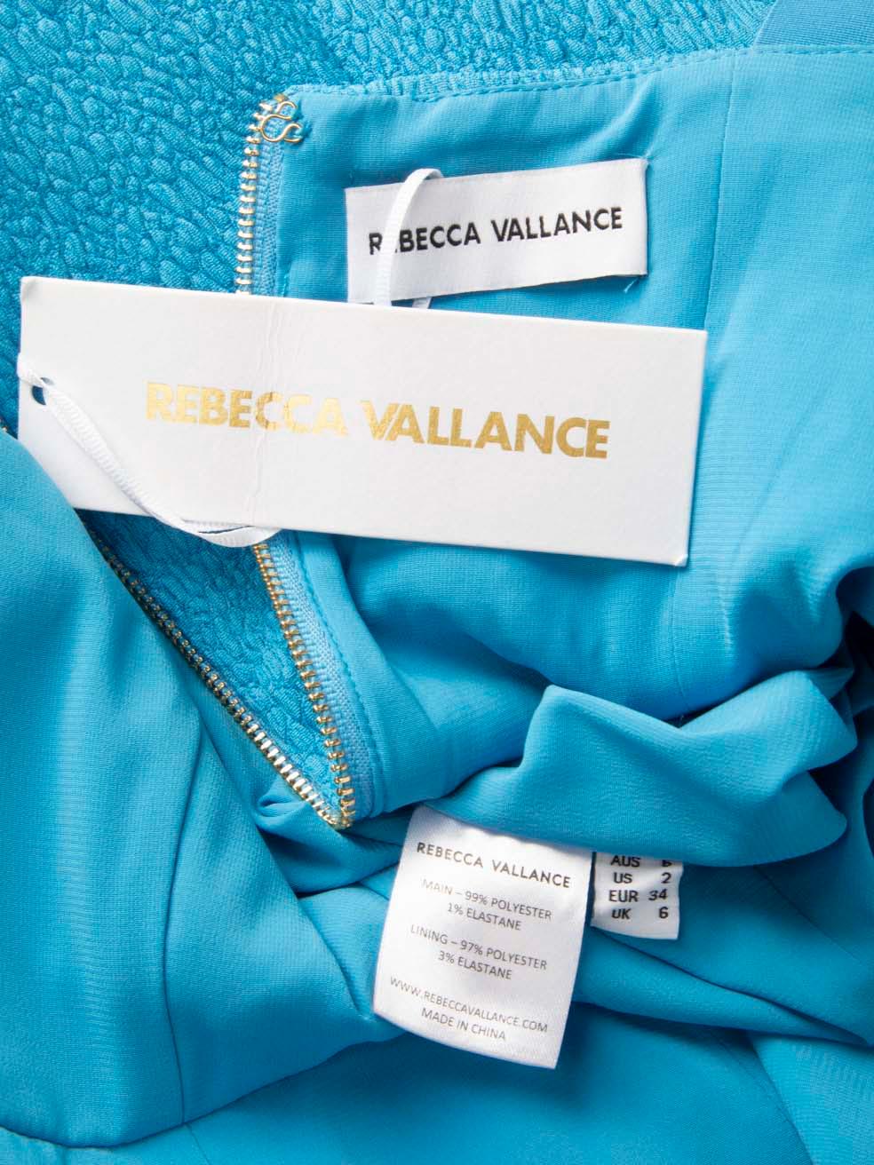 Women's Rebecca Vallance Blue Midi Sweetheart Neck Dress Size XS