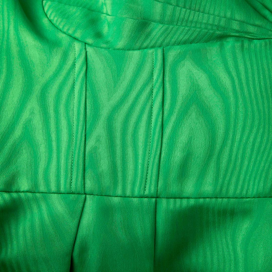 Rebecca Vallance Green Abigail Pleated Midi Dress Size XXS In New Condition In London, GB