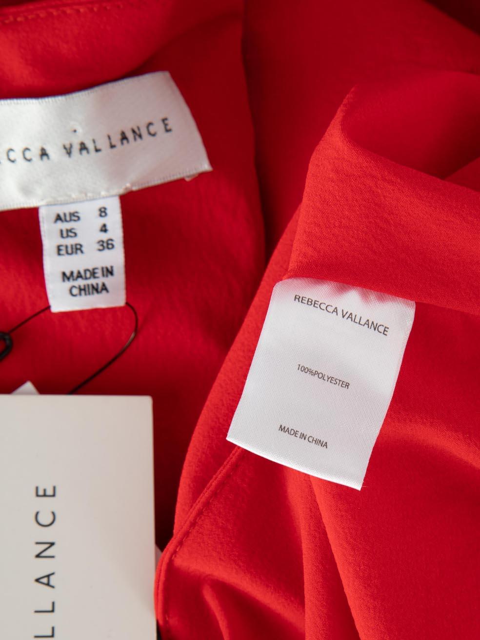 Rebecca Vallance Vestido Midi Sirena Ruch Rojo Talla S en venta 1
