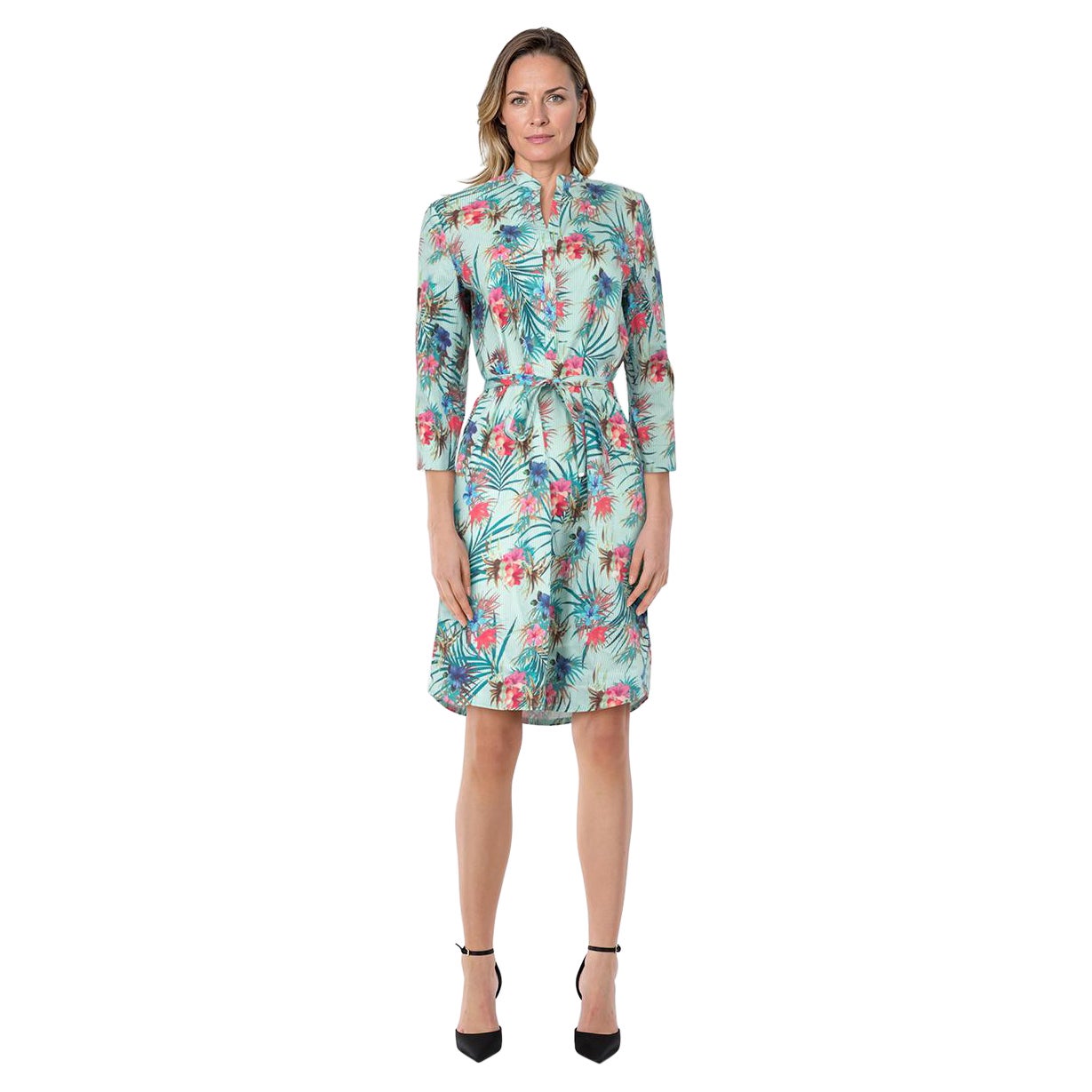 Rebecca Robe à rayures et à motifs floraux Taille XL
