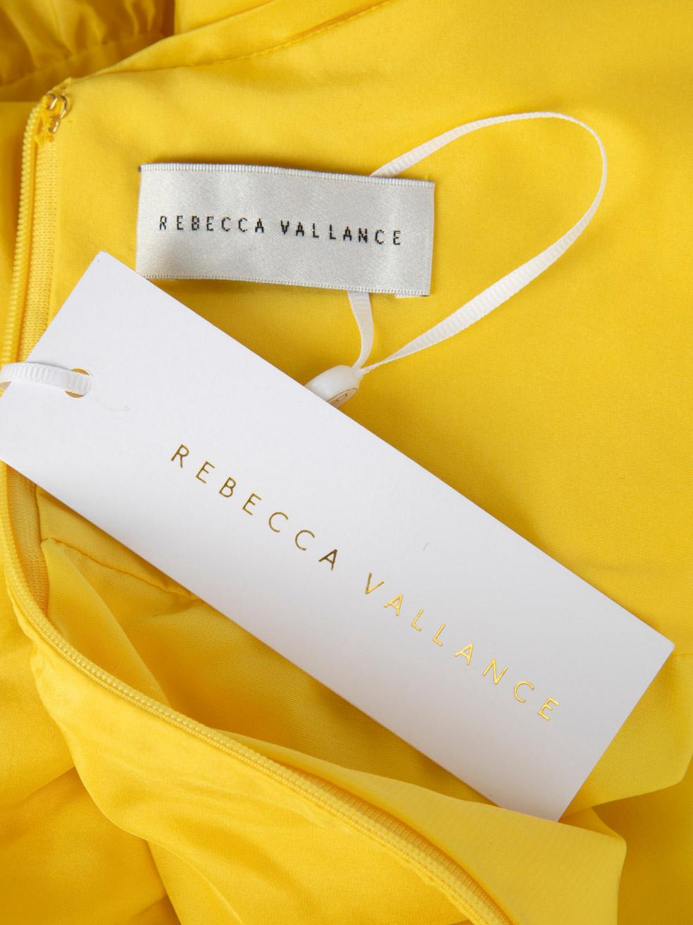 Rebecca Vallance Yellow Silk Off-Shoulder Dress Size S 1