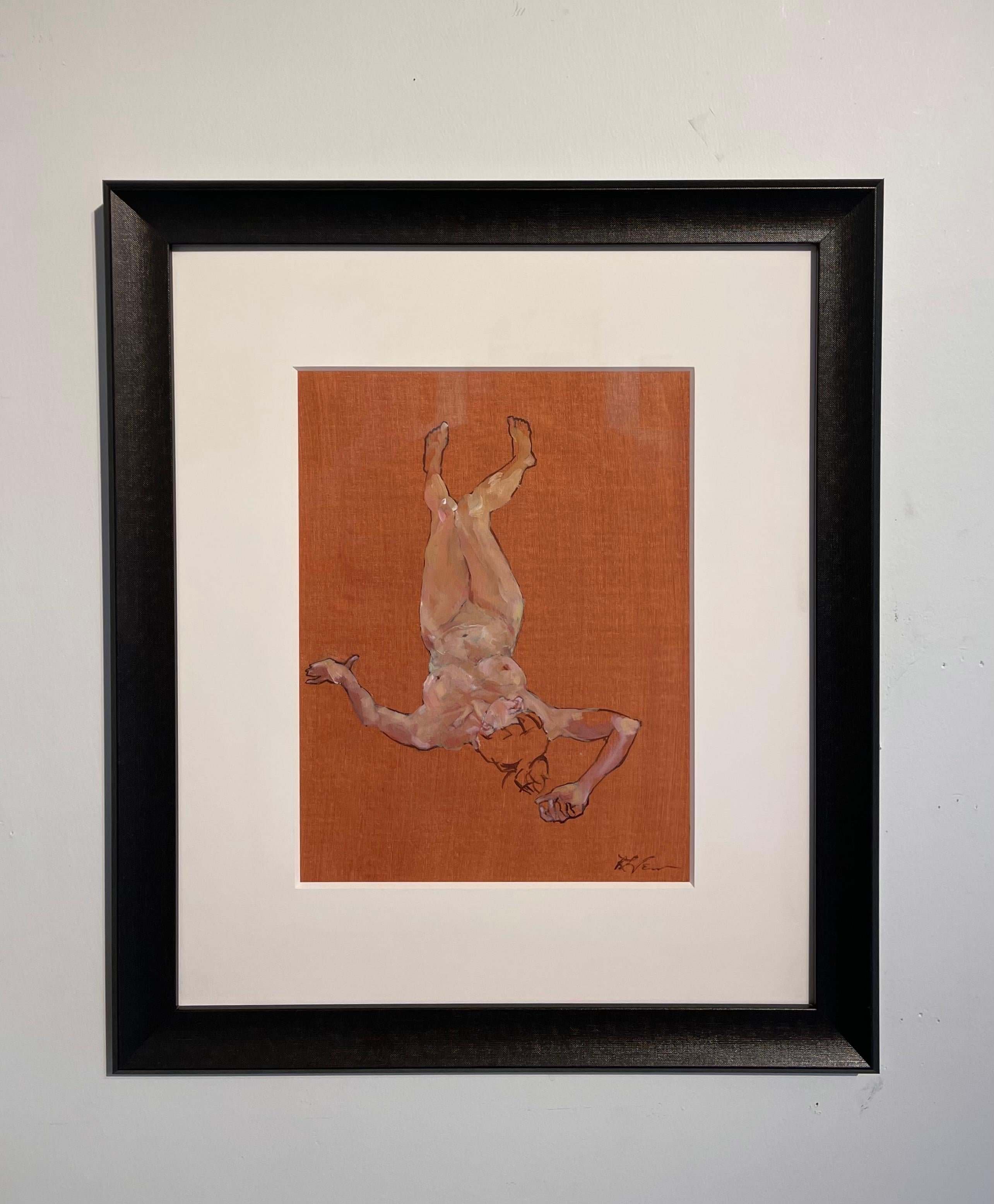« Sans titre » - Peinture à l'huile d'une figure féminine nue allongée - Painting de Rebecca Venn