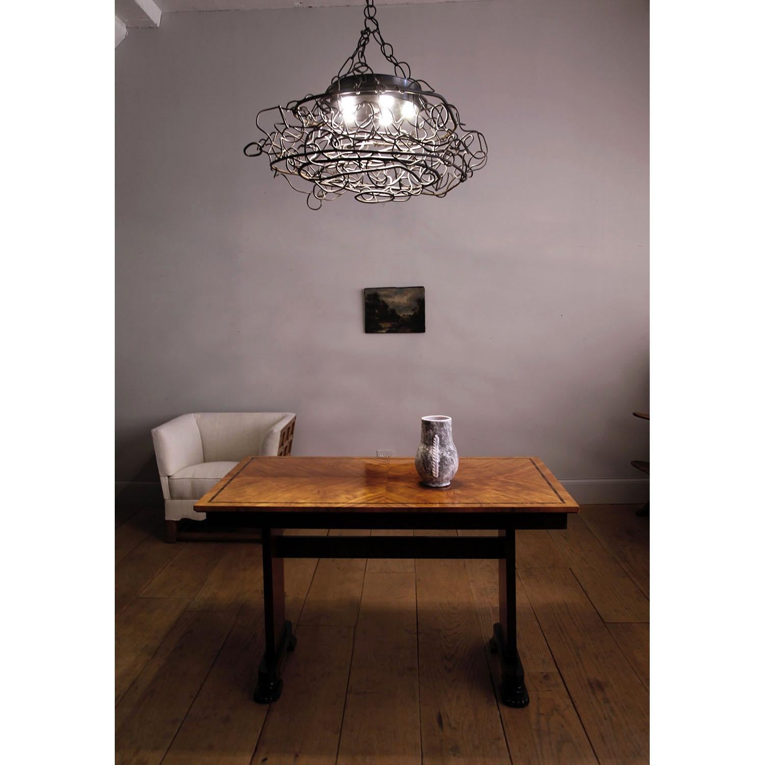 Lampadario in acciaio saldato Rebecca Welz In condizioni ottime in vendita a Long Island City, NY