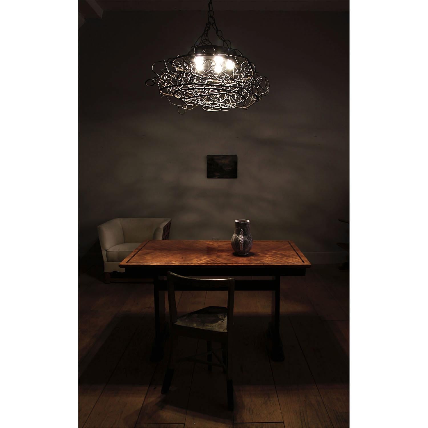 Acciaio Lampadario in acciaio saldato Rebecca Welz in vendita