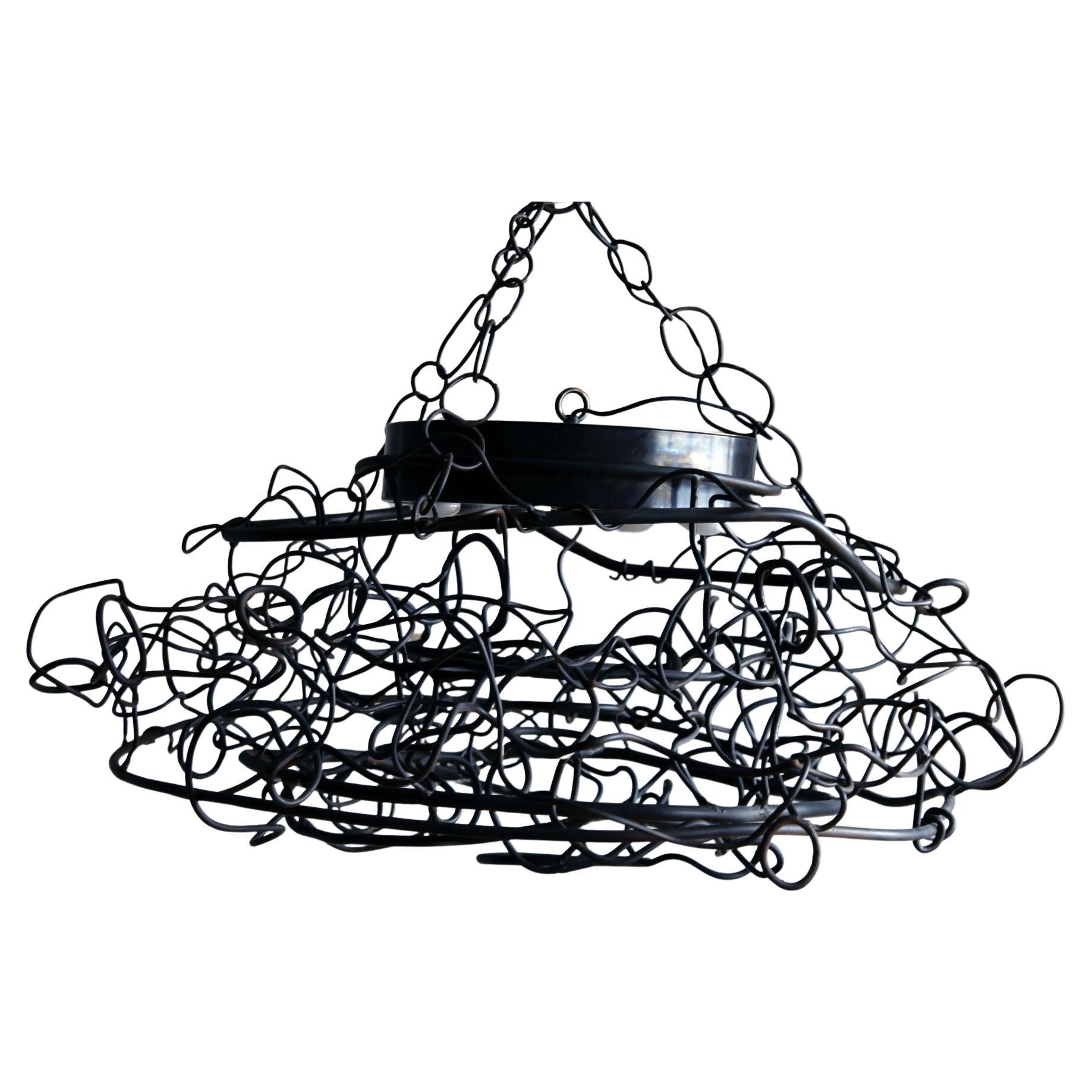 Lampadario in acciaio saldato Rebecca Welz in vendita