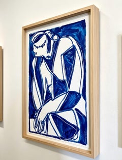 Foundational Series Studio Archive No. 323 Original Blue Neo-Cubist Art